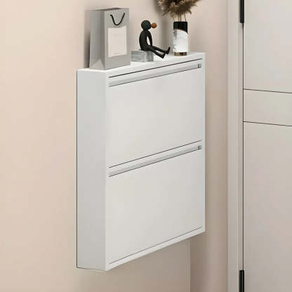 Wall-Mount Drop-Front Shoe Cabinet