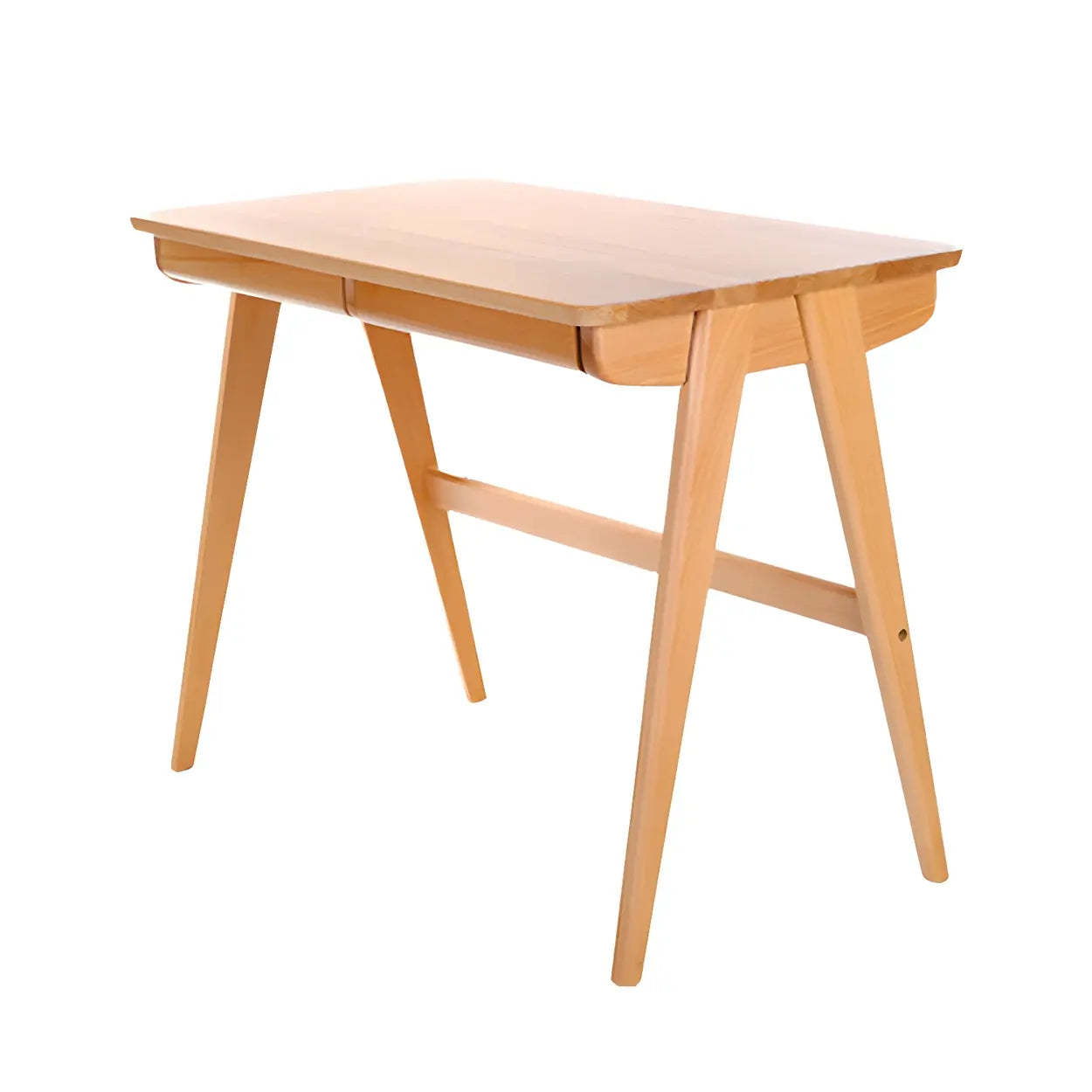 Walnut Beech Wood Drawer Writing Desk