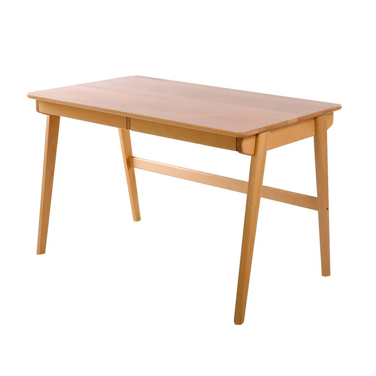 Walnut Beech Wood Drawer Writing Desk