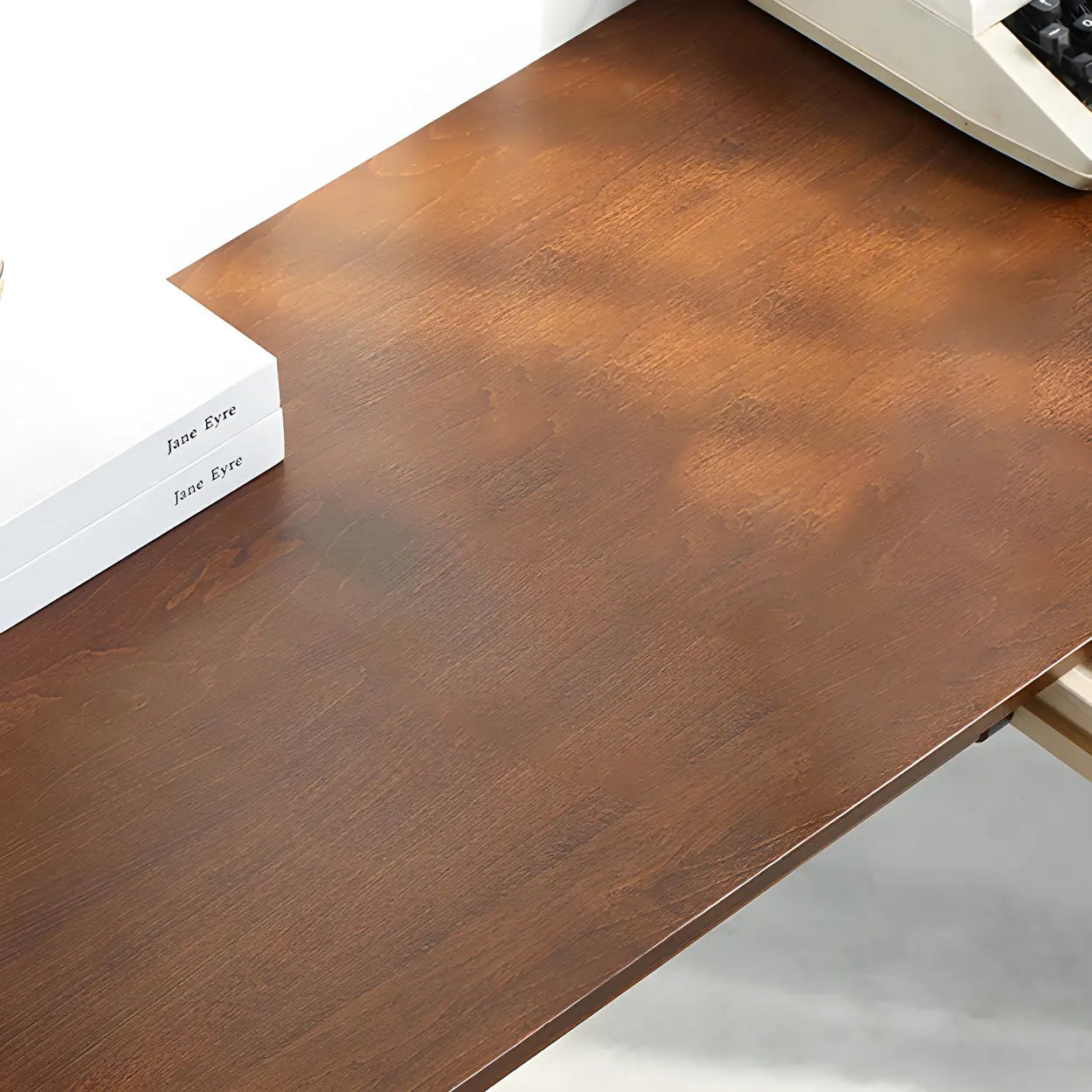 Walnut Beech Wood Drawer Writing Desk