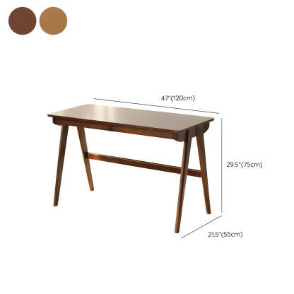 Walnut Beech Wood Drawer Writing Desk