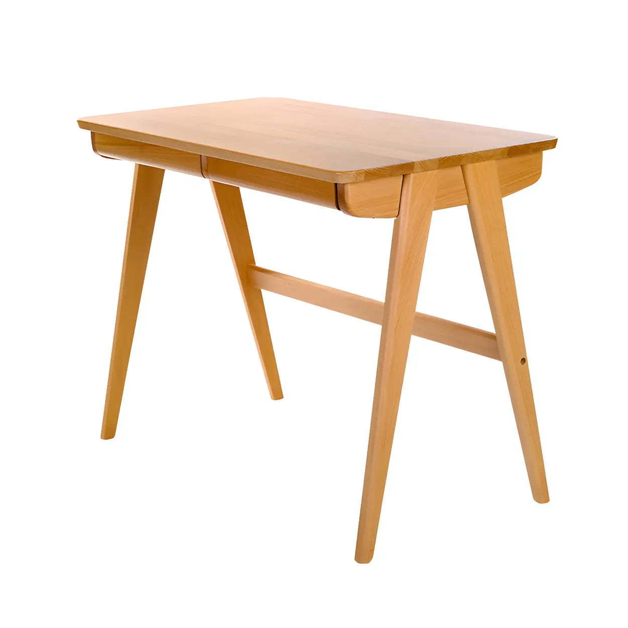 Walnut Beech Wood Drawer Writing Desk