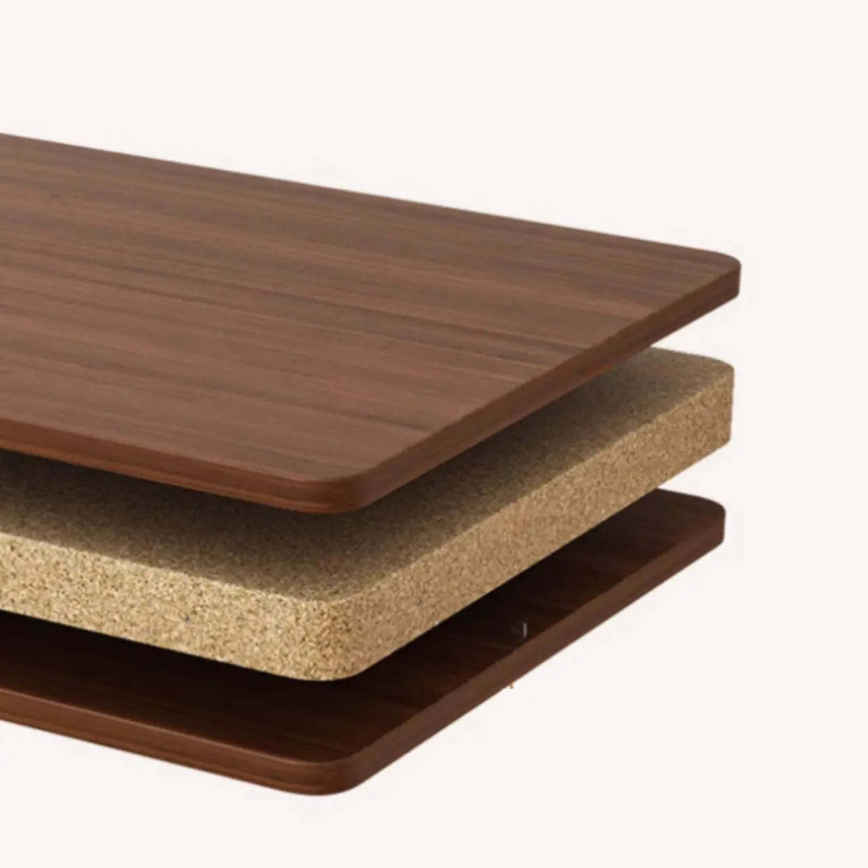 Walnut-Black Foldable Wood Small Desk — Walnut/ Black / Table Only