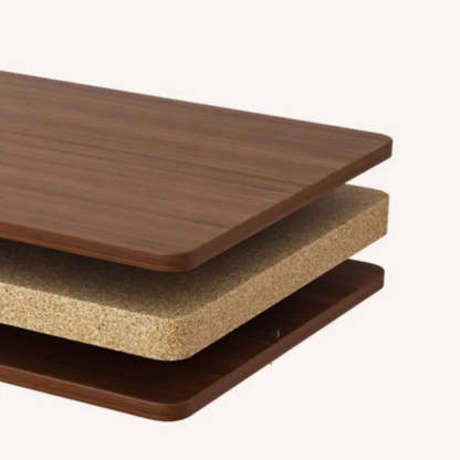 Walnut-Black Foldable Wood Small Desk — Walnut/ Black / Table Only