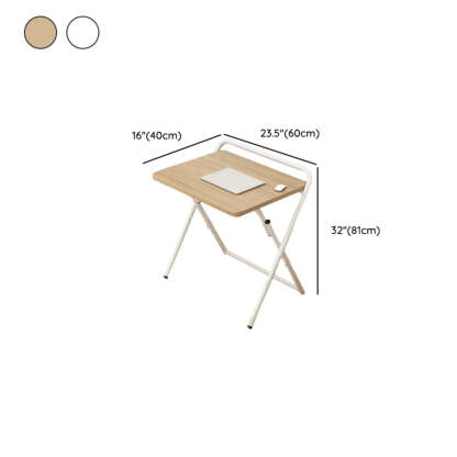Walnut-Black Foldable Wood Small Desk
