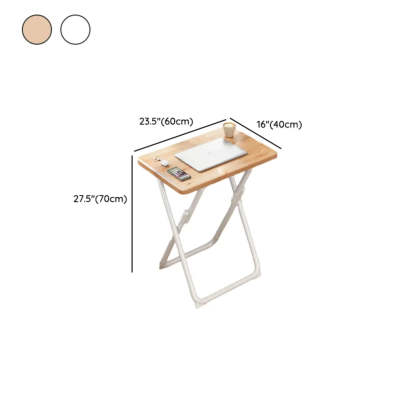 Walnut-Black Foldable Wood Small Desk