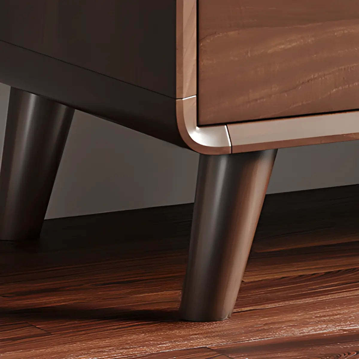 Walnut Brown Large Sideboard with Storage and Shelves