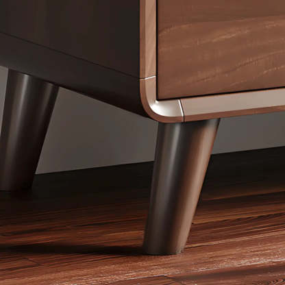 Walnut Brown Large Sideboard with Storage and Shelves