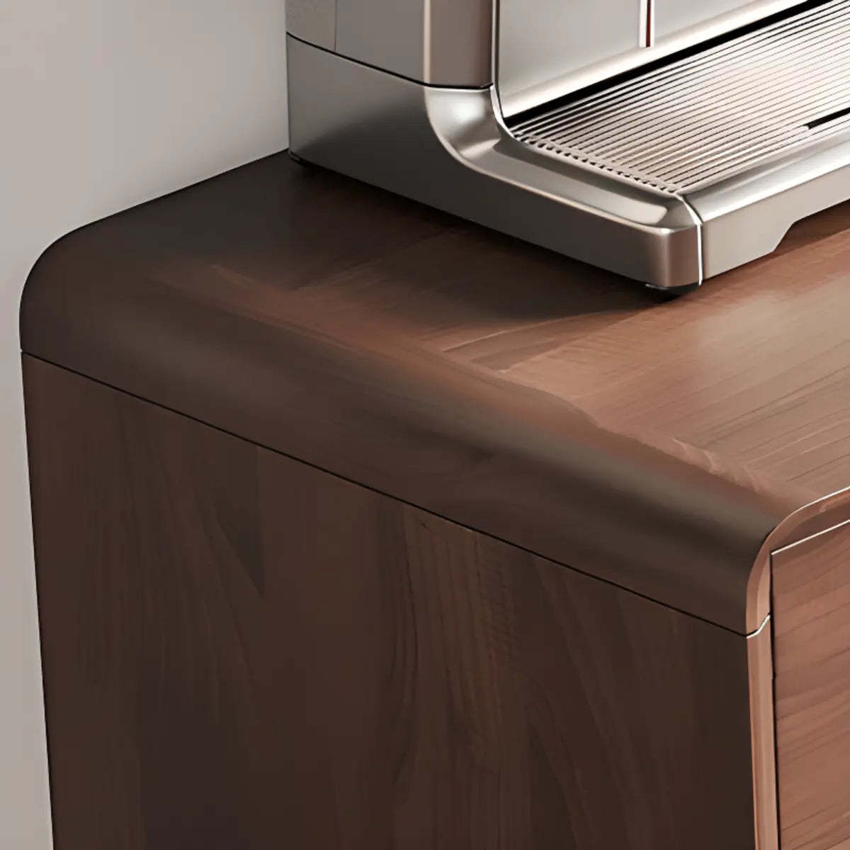 Walnut Brown Large Sideboard with Storage and Shelves