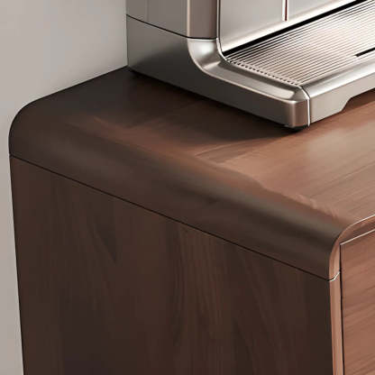 Walnut Brown Large Sideboard with Storage and Shelves