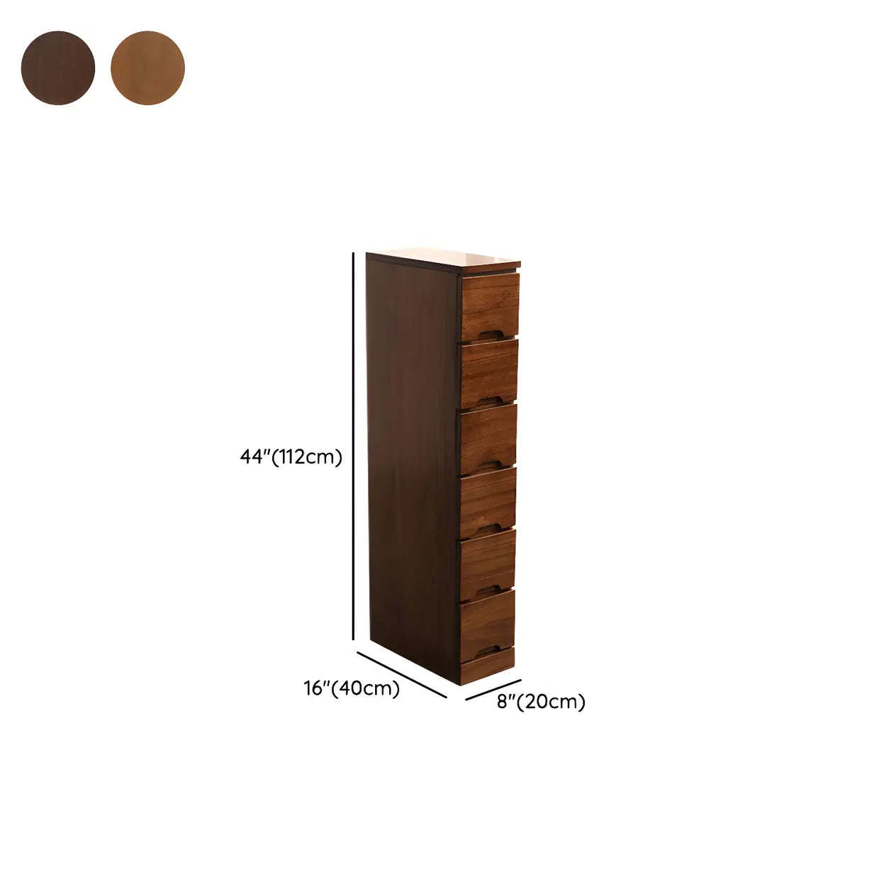 Wood Step-Design Chest of Drawers