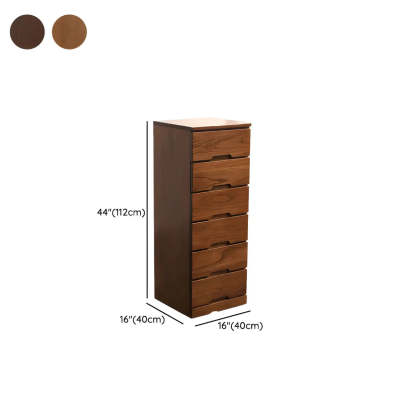 Wood Step-Design Chest of Drawers — Natural Finish