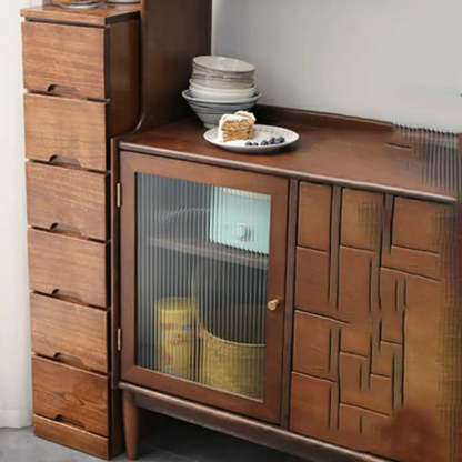 Wood Step-Design Chest of Drawers