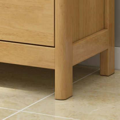 Walnut-White Wood Drawer Dresser
