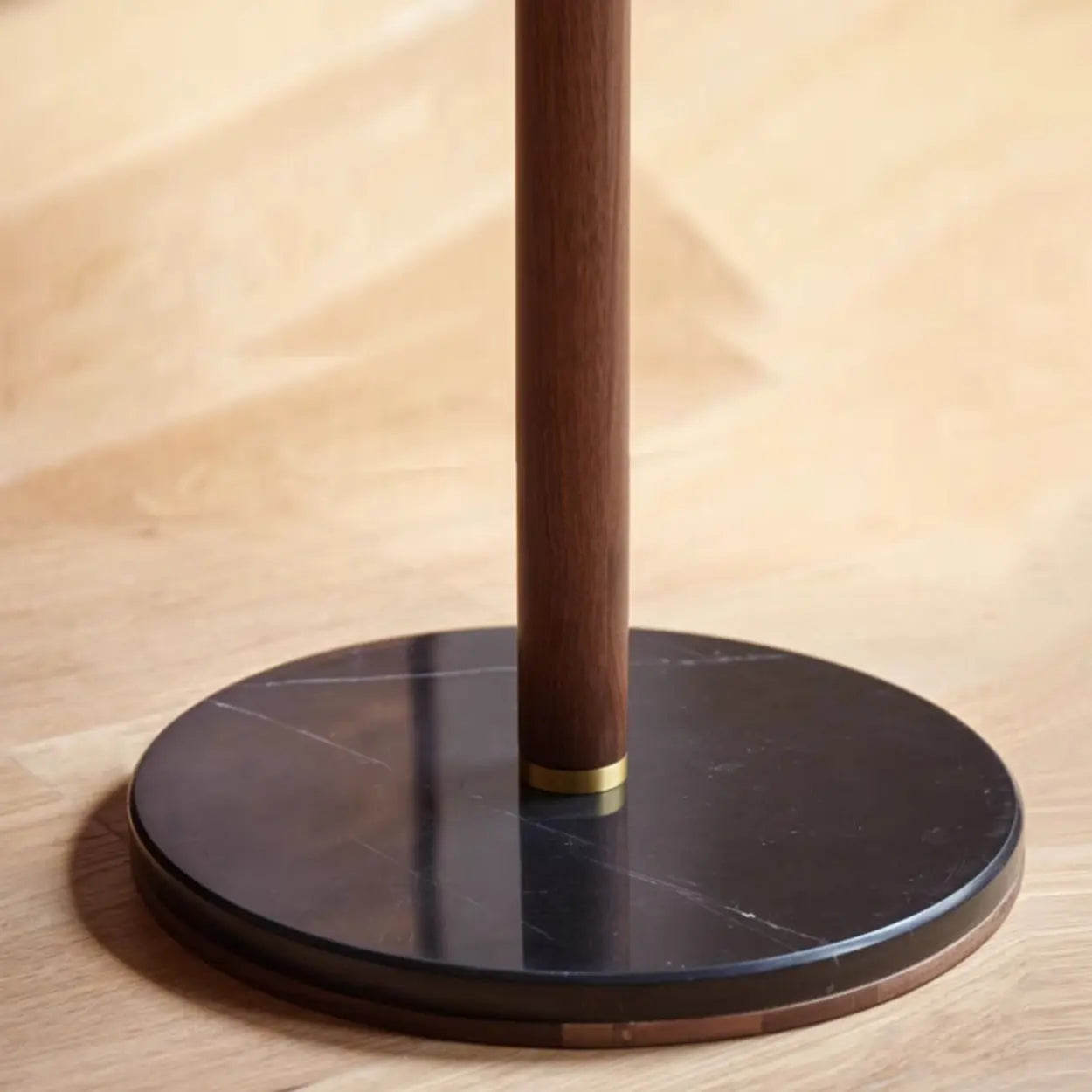 Walnut Wood Brown Tall Hook Coat Rack