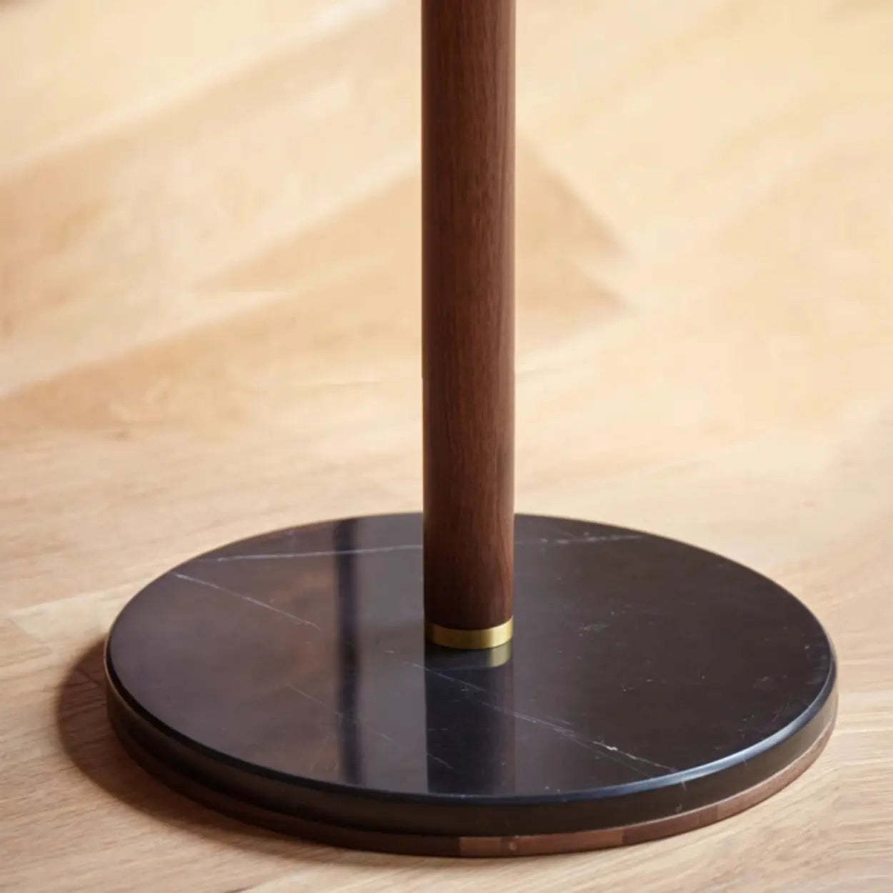 Walnut Wood Brown Tall Hook Coat Rack