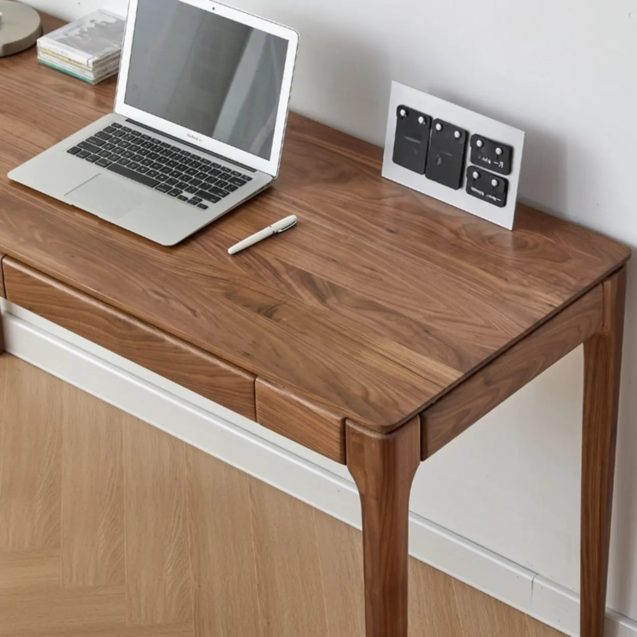 Walnut Wood Butcher Block Drawer Writing Desk — Table Only