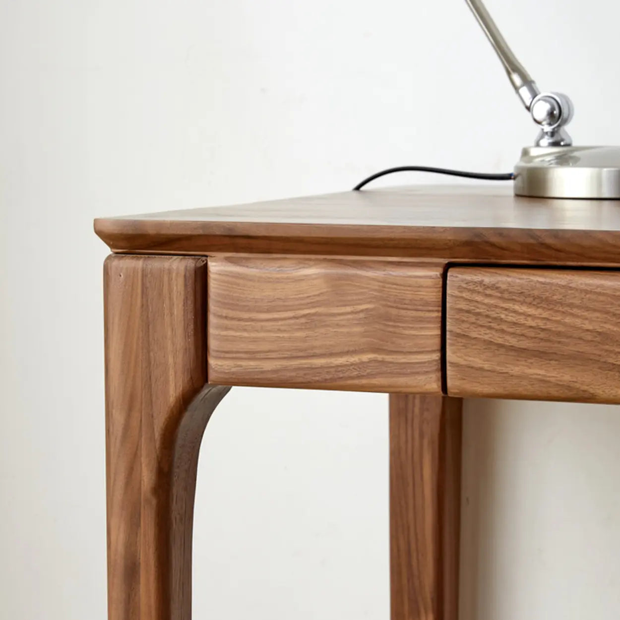 Walnut Wood Butcher Block Drawer Writing Desk