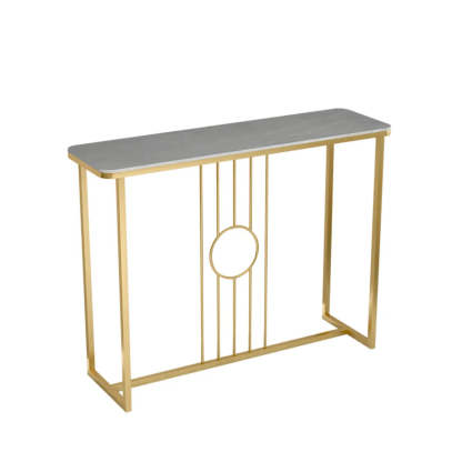 Rectangular Metal Black and Gold Console Table — Black/ Gold