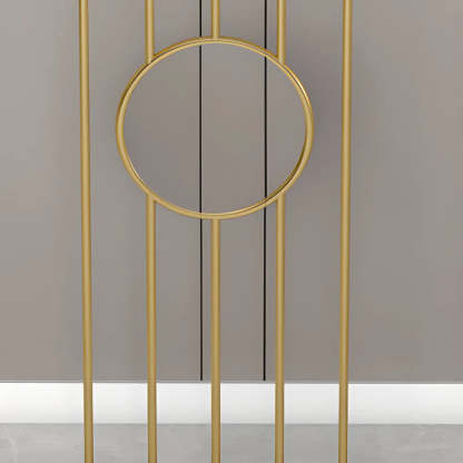 Rectangular Metal Black and Gold Console Table — White Gold