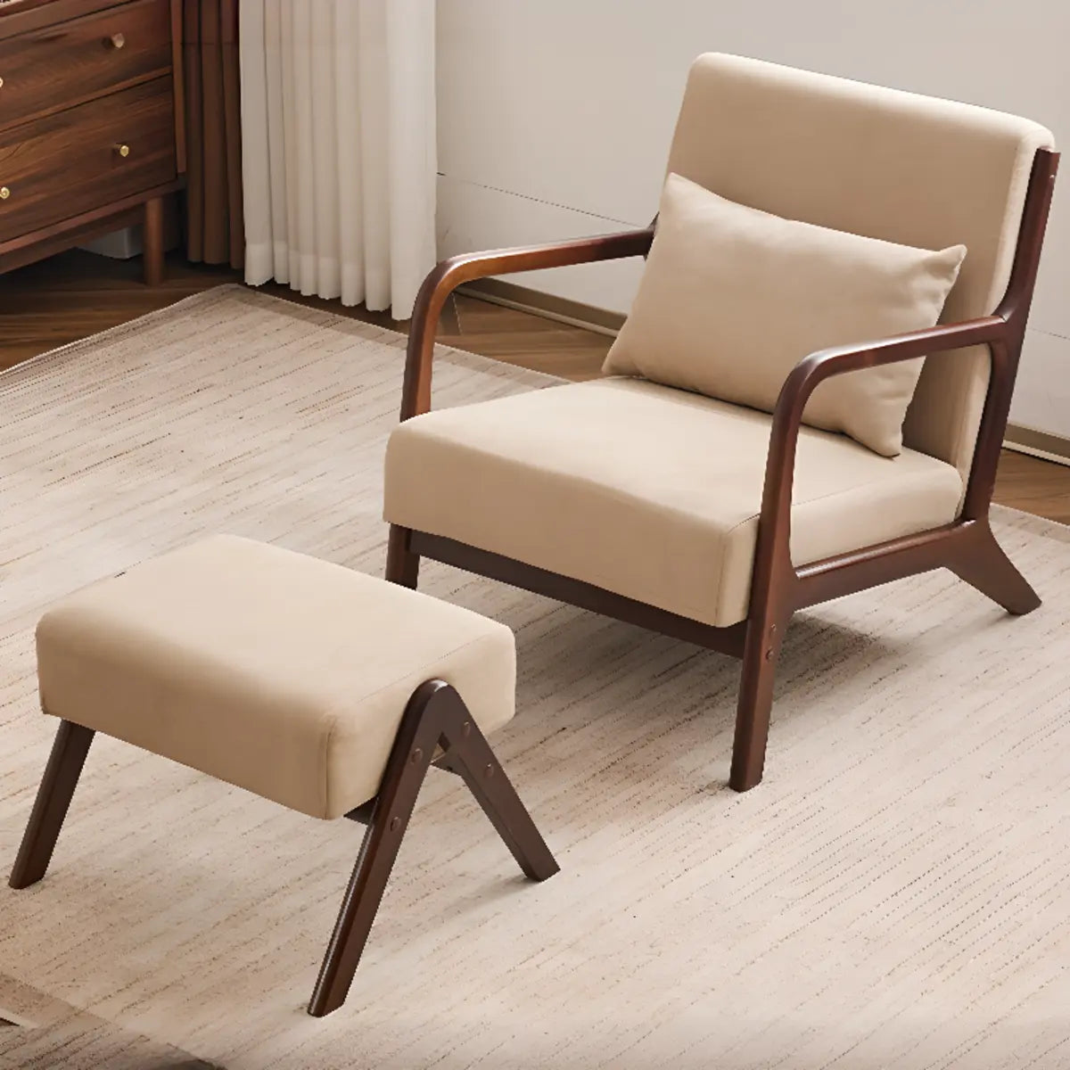 Water Resistant Pillow Back Accent Chair