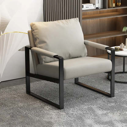 Water-Resistant Pillow-Back Sledge Arm Chair