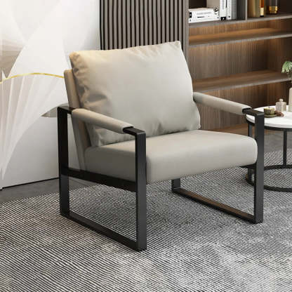 Water-Resistant Pillow-Back Sledge Arm Chair