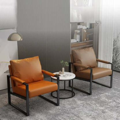 Water-Resistant Pillow-Back Sledge Arm Chair