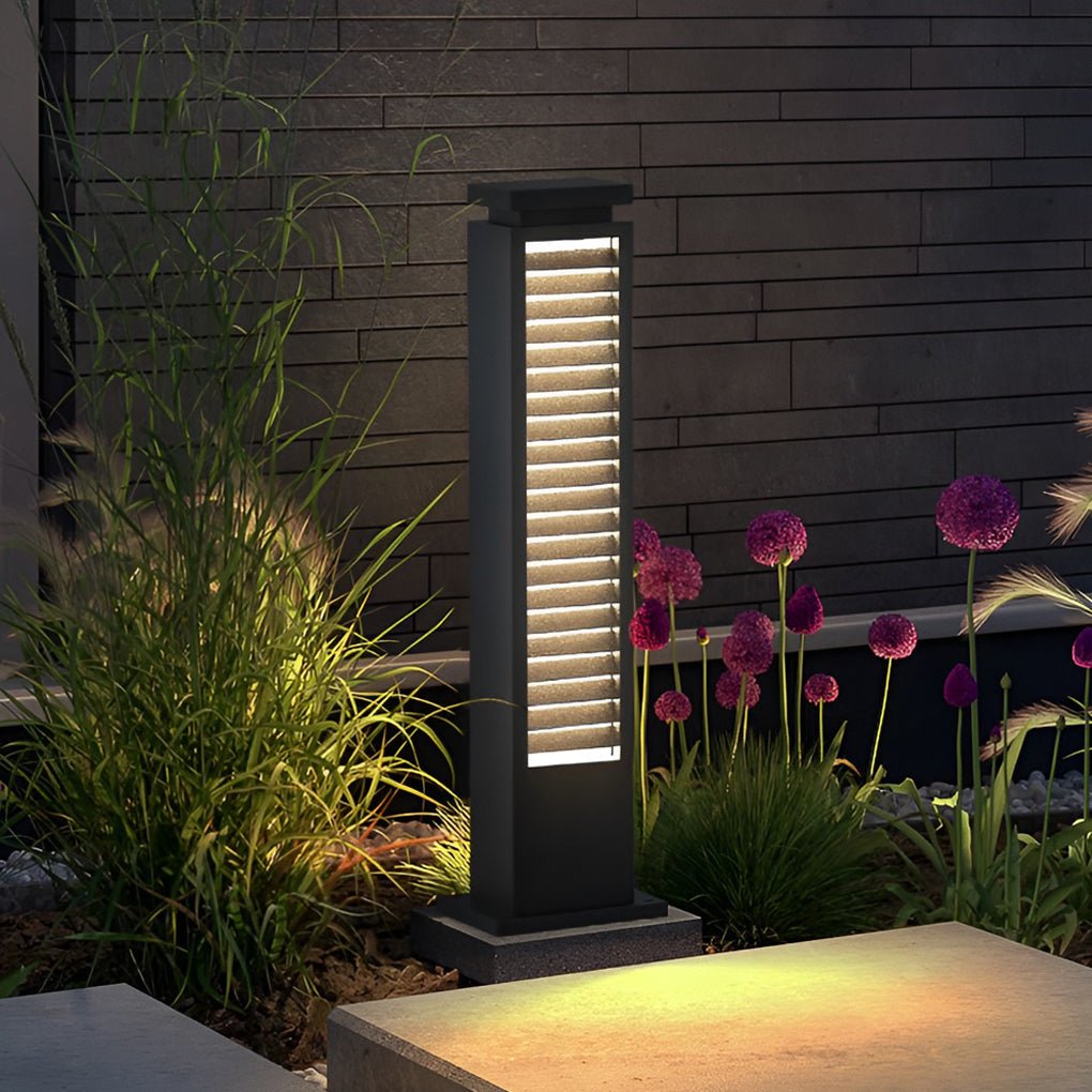 Sleek Stainless Steel LED Louvered Pathway Light Modern Waterproof Design-Lighom