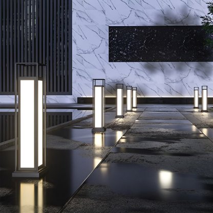 Column-Guard Tall LED Outdoor Lights Waterproof Pathway and Lawn Lighting-Lighom