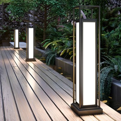 Column-Guard Tall LED Outdoor Lights Waterproof Pathway and Lawn Lighting-Lighom