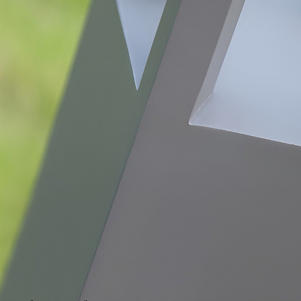 Black Aluminum Garden Bollard LED 7W 4-Beam Lighting-Lighom