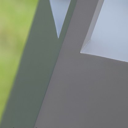 Black Aluminum Garden Bollard LED 7W 4-Beam Lighting-Lighom