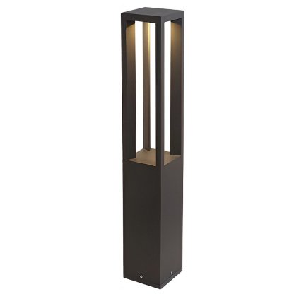 Black Aluminum Garden Bollard LED 7W 4-Beam Lighting-Lighom