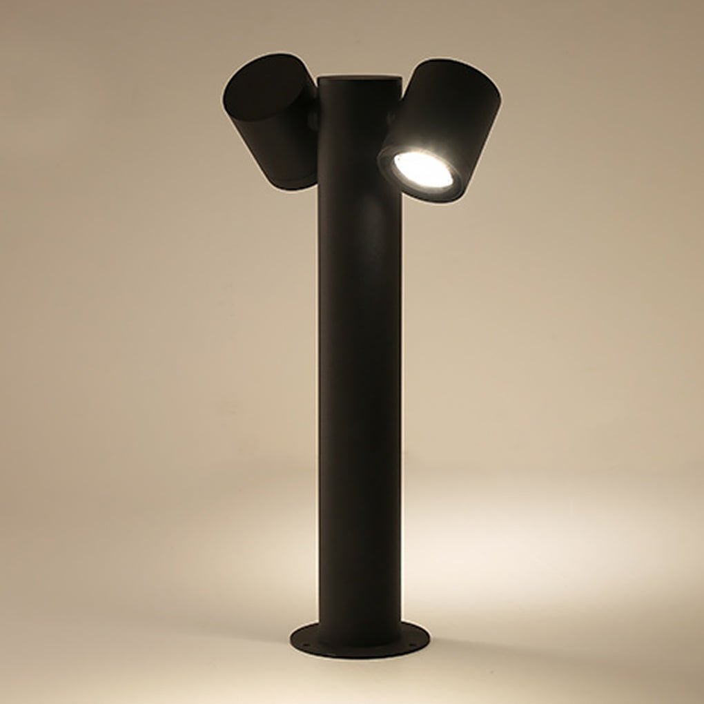 Flexi-Glow Dual-Head Rotatable Outdoor Lawn Light for Modern Landscapes-Lighom