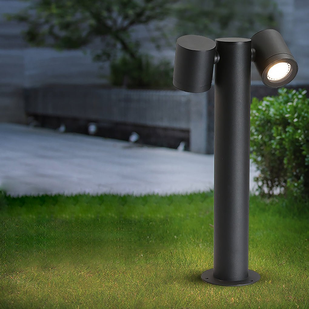 Flexi-Glow Dual-Head Rotatable Outdoor Lawn Light for Modern Landscapes-Lighom