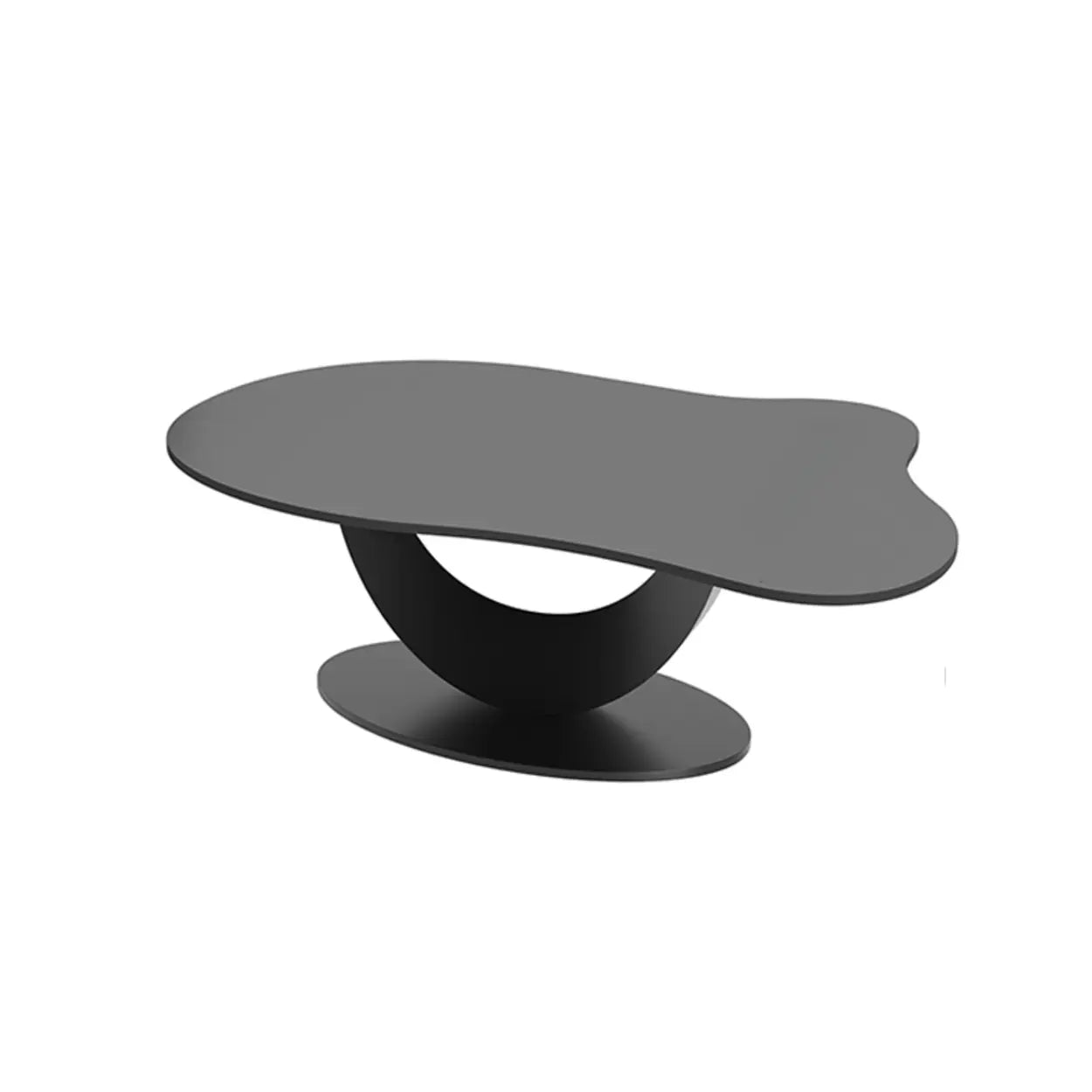 Waterproof Stone Free-Form Abstract-Base Coffee Table — White