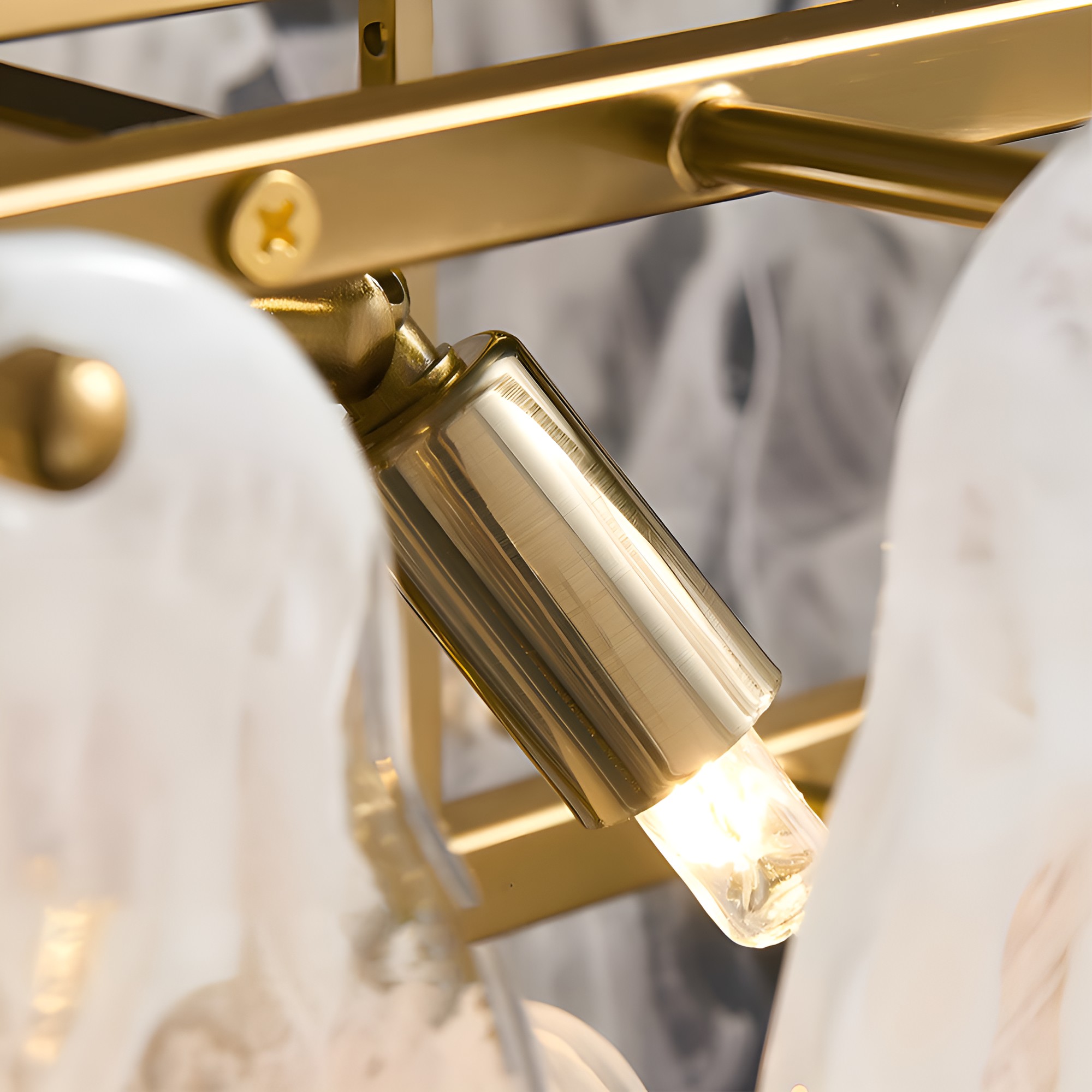 Wave Glass Cloud Dimmable French Style Chandelier