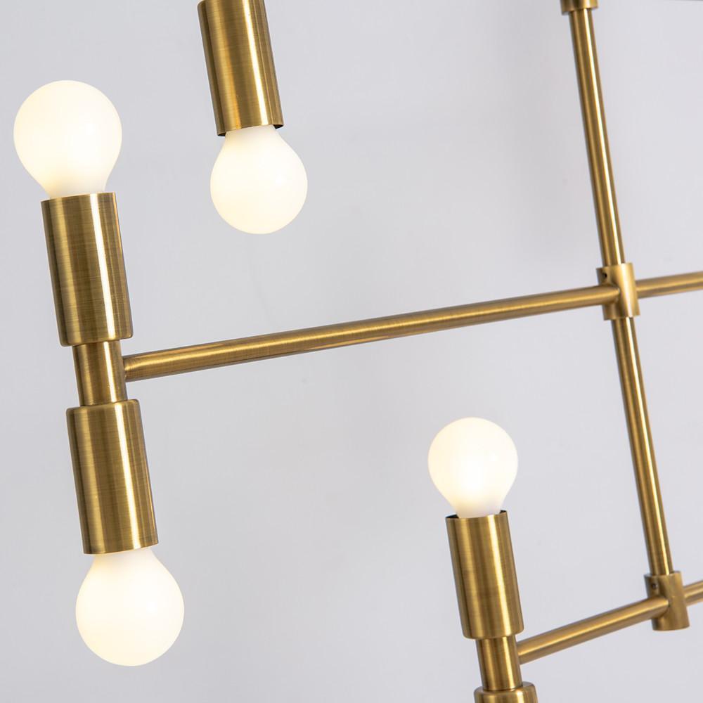 12 Lights LED Electroplated Metal Adjustable Modern Pendant Lights-Lighom