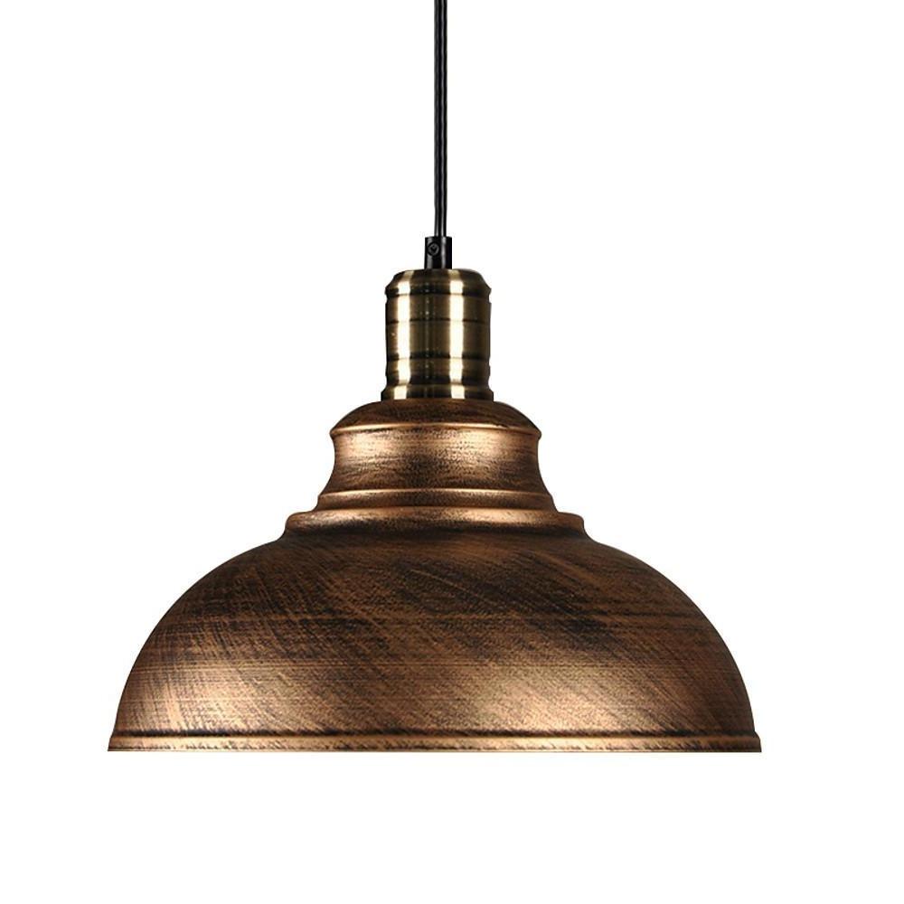Lighom industrial semi-globe island metal pendant lighting — 11" / White