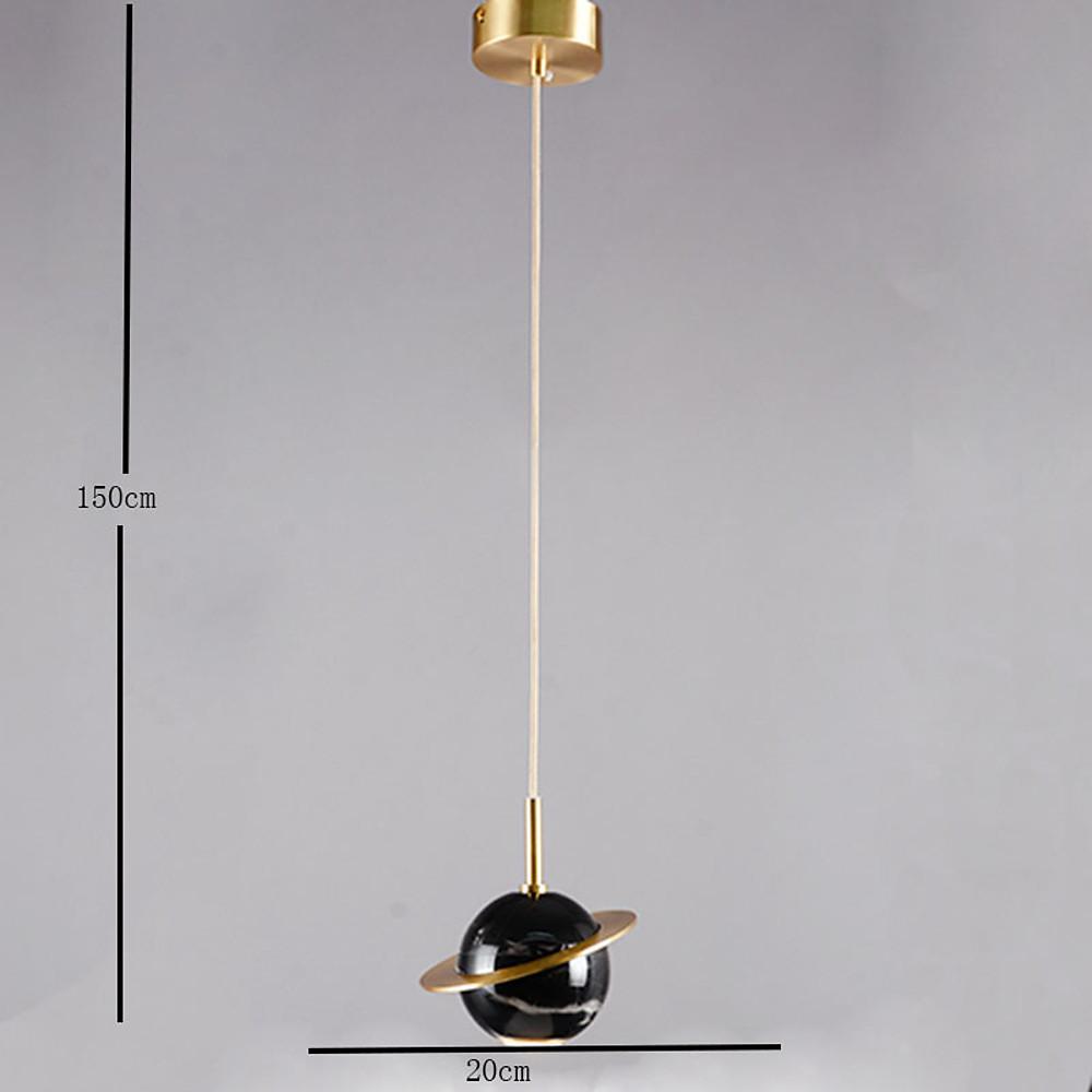 Modern planet island black metal pendant lighting, Lighom — Matte Black