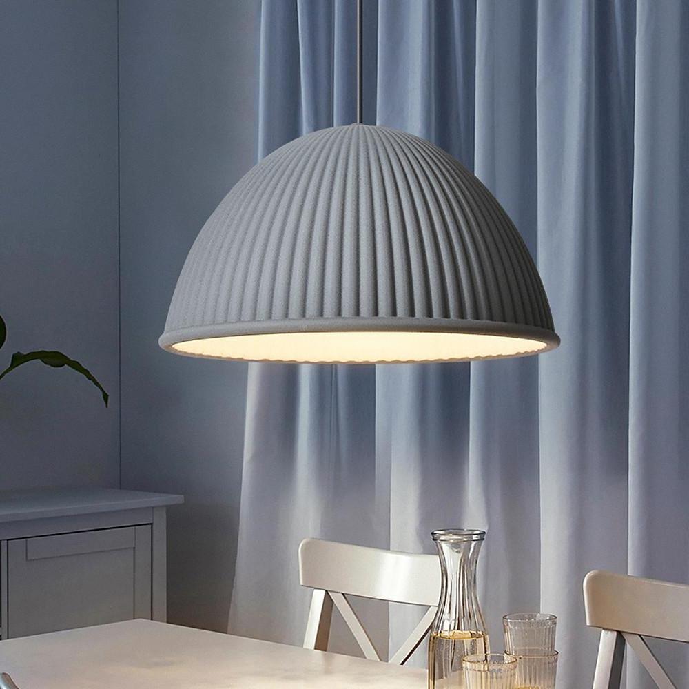 Inverted Cup Industrial LED Glass Metal Cement Pendant