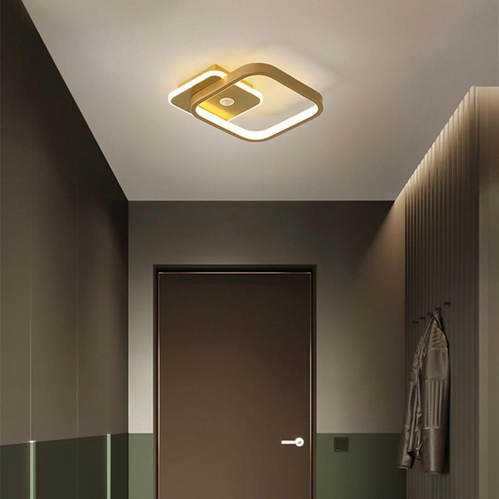 Two abstract synthetic flush mount lighting for bathroom — Matte Black