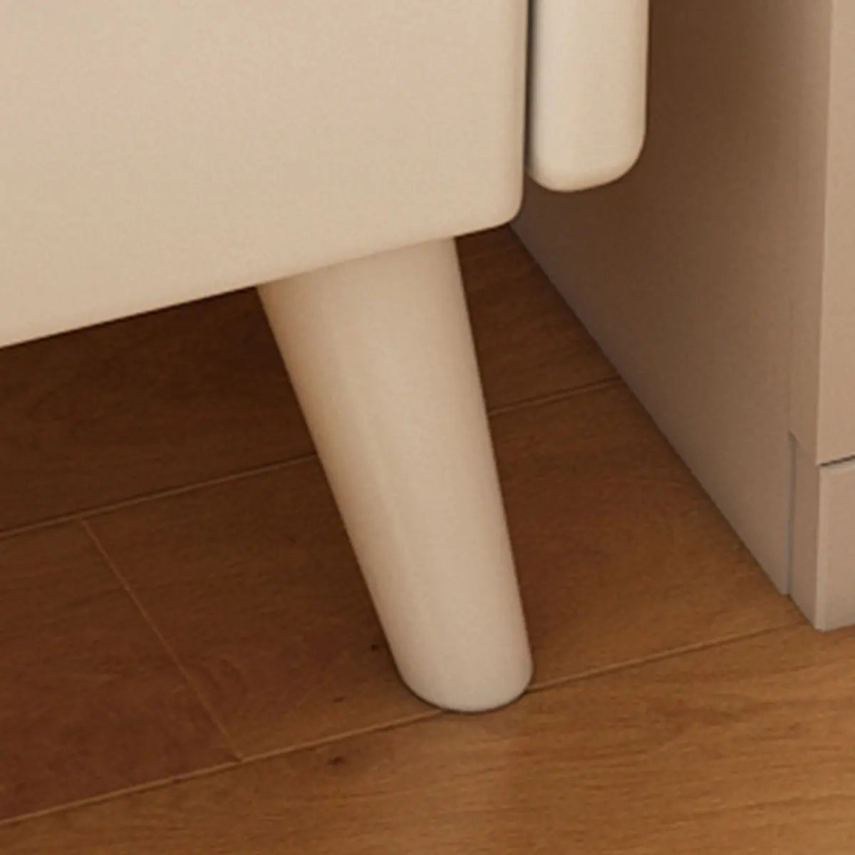 Wood Drawer Nightstand with Shelves — Warm White / 2 Pieces