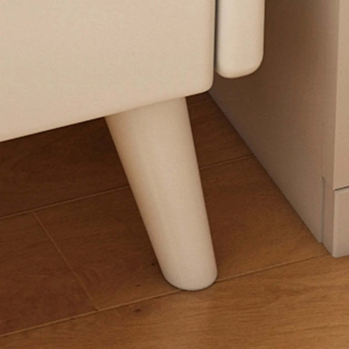 Wood Drawer Nightstand with Shelves — Warm White / 2 Pieces
