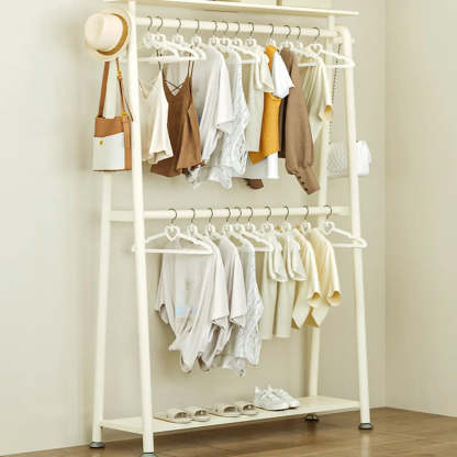 White A-Frame Metal Hallway Coat Rack