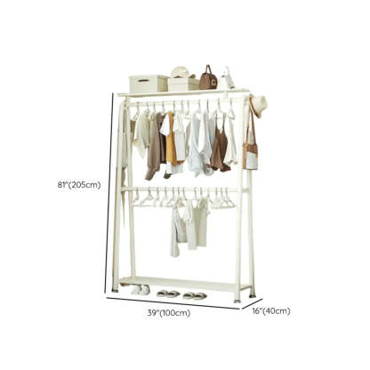 White A-Frame Metal Hallway Coat Rack