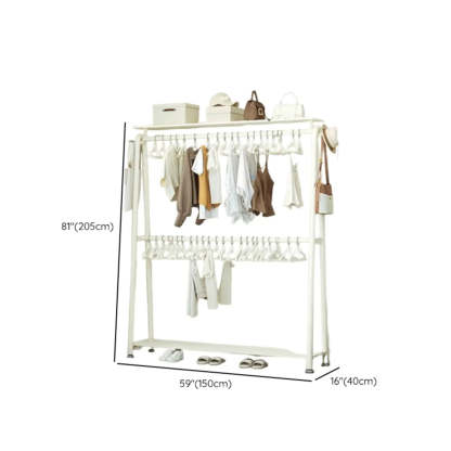 White A-Frame Metal Hallway Coat Rack