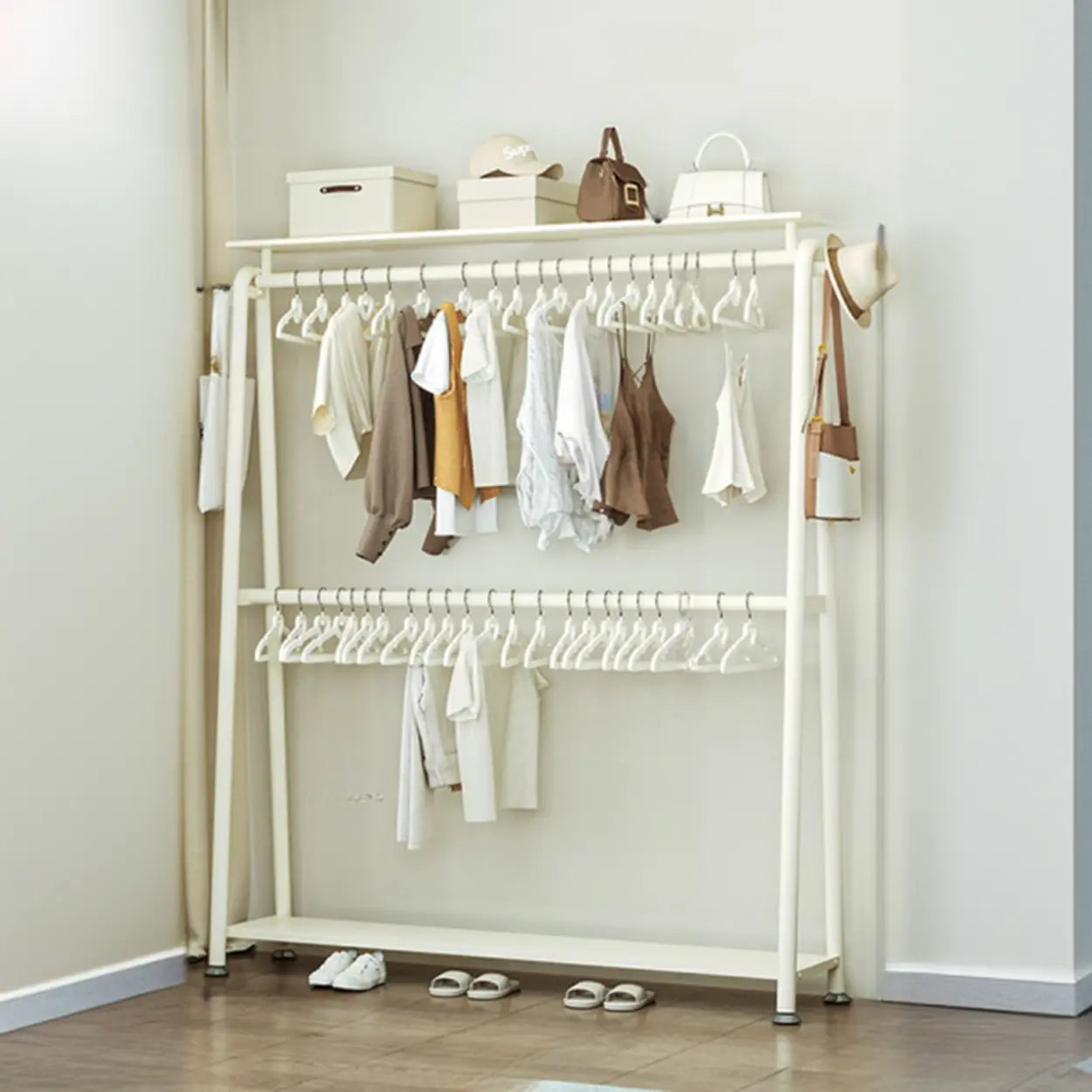 Lighom modern decor coat white hall trees & coat racks — 31.5" L x 16" W x 81" H