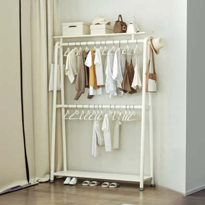 White A-Frame Metal Hallway Coat Rack